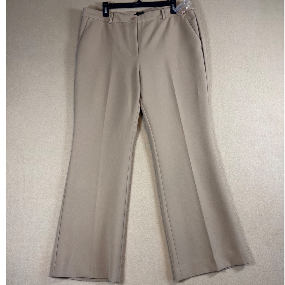 Talbots Raleigh Trousers 16P Muted Acorn Tan Flare Leg Dress Pants 63016390P